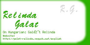 relinda galat business card